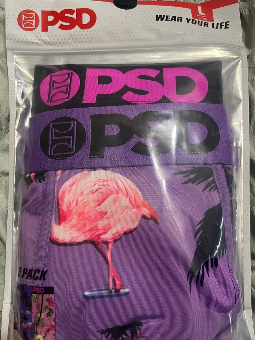 PSD Flamingo Boxer Briefs - Purple & Pink